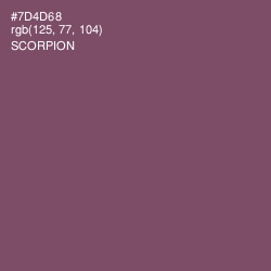 #7D4D68 - Scorpion Color Image