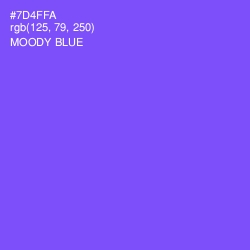 #7D4FFA - Moody Blue Color Image