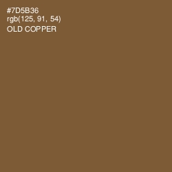 #7D5B36 - Old Copper Color Image