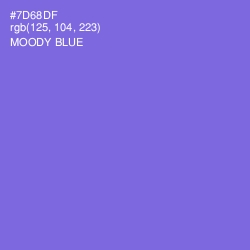 #7D68DF - Moody Blue Color Image