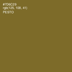 #7D6C29 - Pesto Color Image