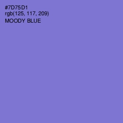 #7D75D1 - Moody Blue Color Image