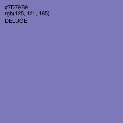 #7D79B9 - Deluge Color Image