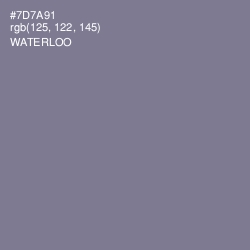 #7D7A91 - Waterloo  Color Image