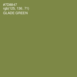 #7D8847 - Glade Green Color Image
