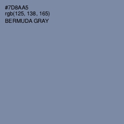 #7D8AA5 - Bermuda Gray Color Image