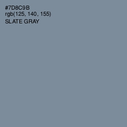 #7D8C9B - Slate Gray Color Image