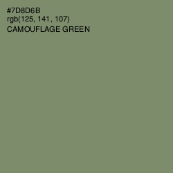 #7D8D6B - Camouflage Green Color Image