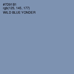 #7D91B1 - Wild Blue Yonder Color Image