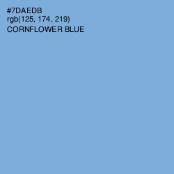 #7DAEDB - Cornflower Blue Color Image