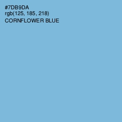 #7DB9DA - Cornflower Blue Color Image
