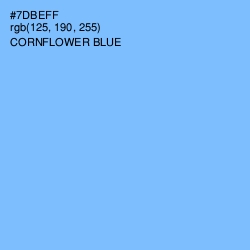 #7DBEFF - Cornflower Blue Color Image