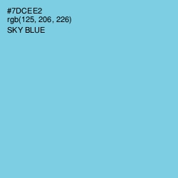 #7DCEE2 - Sky Blue Color Image