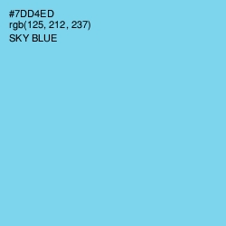 #7DD4ED - Sky Blue Color Image