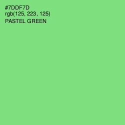 #7DDF7D - Pastel Green Color Image