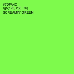 #7DFA4C - Screamin' Green Color Image