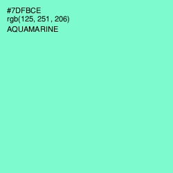 #7DFBCE - Aquamarine Color Image