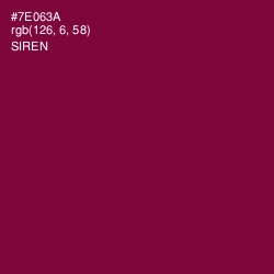 #7E063A - Siren Color Image