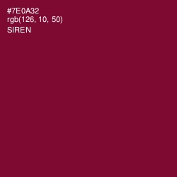 #7E0A32 - Siren Color Image