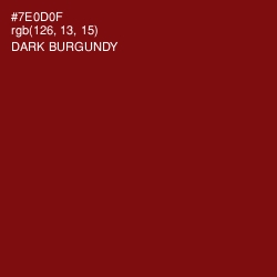 #7E0D0F - Dark Burgundy Color Image
