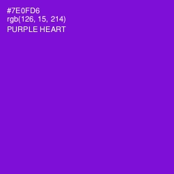 #7E0FD6 - Purple Heart Color Image