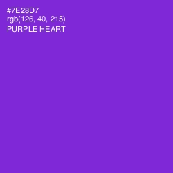#7E28D7 - Purple Heart Color Image