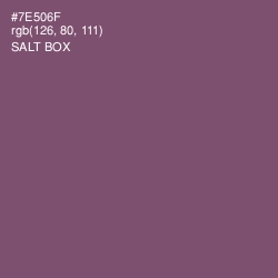 #7E506F - Salt Box Color Image