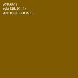 #7E5B01 - Antique Bronze Color Image