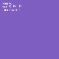 #7E5FC1 - Fuchsia Blue Color Image
