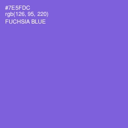 #7E5FDC - Fuchsia Blue Color Image