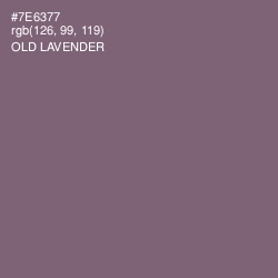 #7E6377 - Old Lavender Color Image