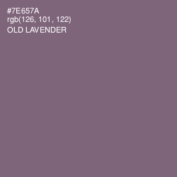 #7E657A - Old Lavender Color Image
