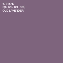 #7E657D - Old Lavender Color Image