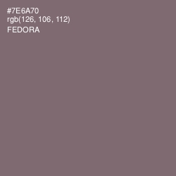 #7E6A70 - Fedora Color Image