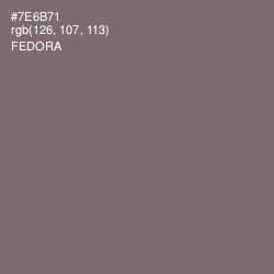 #7E6B71 - Fedora Color Image