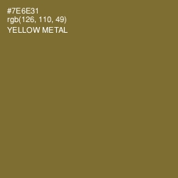 #7E6E31 - Yellow Metal Color Image