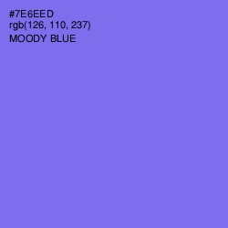 #7E6EED - Moody Blue Color Image