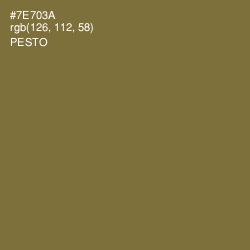 #7E703A - Pesto Color Image