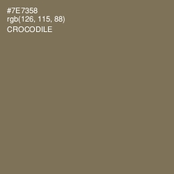 #7E7358 - Crocodile Color Image