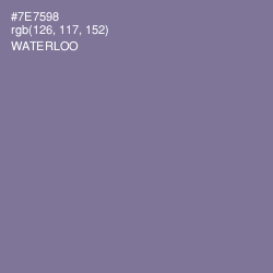 #7E7598 - Waterloo  Color Image