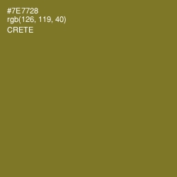 #7E7728 - Crete Color Image