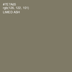 #7E7A65 - Limed Ash Color Image