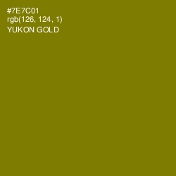 #7E7C01 - Yukon Gold Color Image