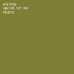 #7E7F36 - Pesto Color Image