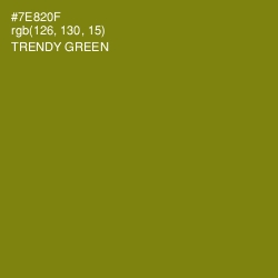 #7E820F - Trendy Green Color Image