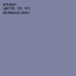 #7E82A1 - Bermuda Gray Color Image