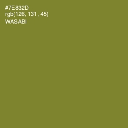 #7E832D - Wasabi Color Image