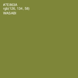 #7E863A - Wasabi Color Image
