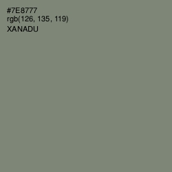 #7E8777 - Xanadu Color Image