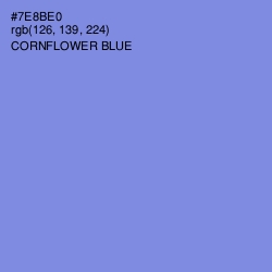 #7E8BE0 - Cornflower Blue Color Image